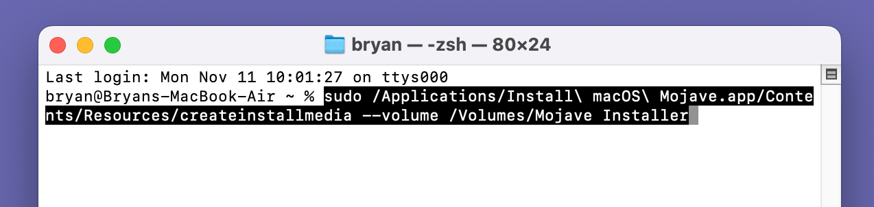 create a bootable clone for macOS Mojave