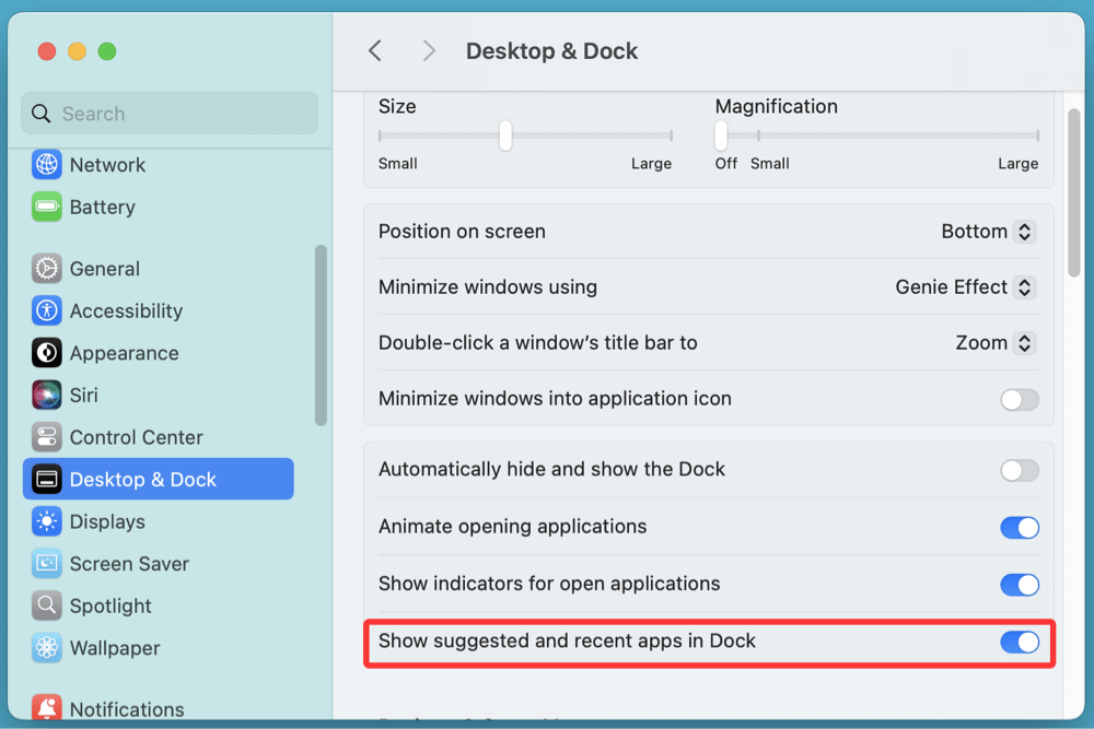 customizing and hiding the Dock on a Mac