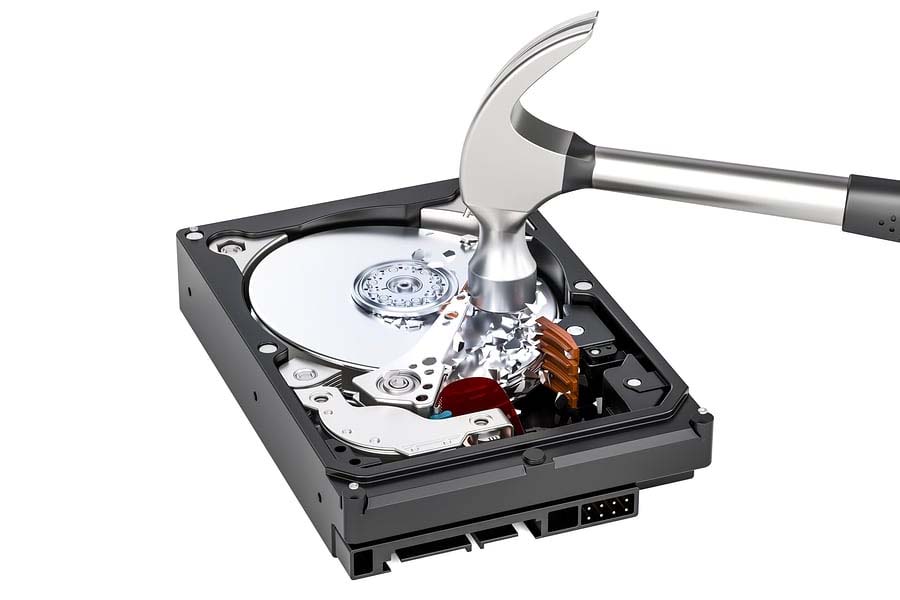 destroy data on hard drive