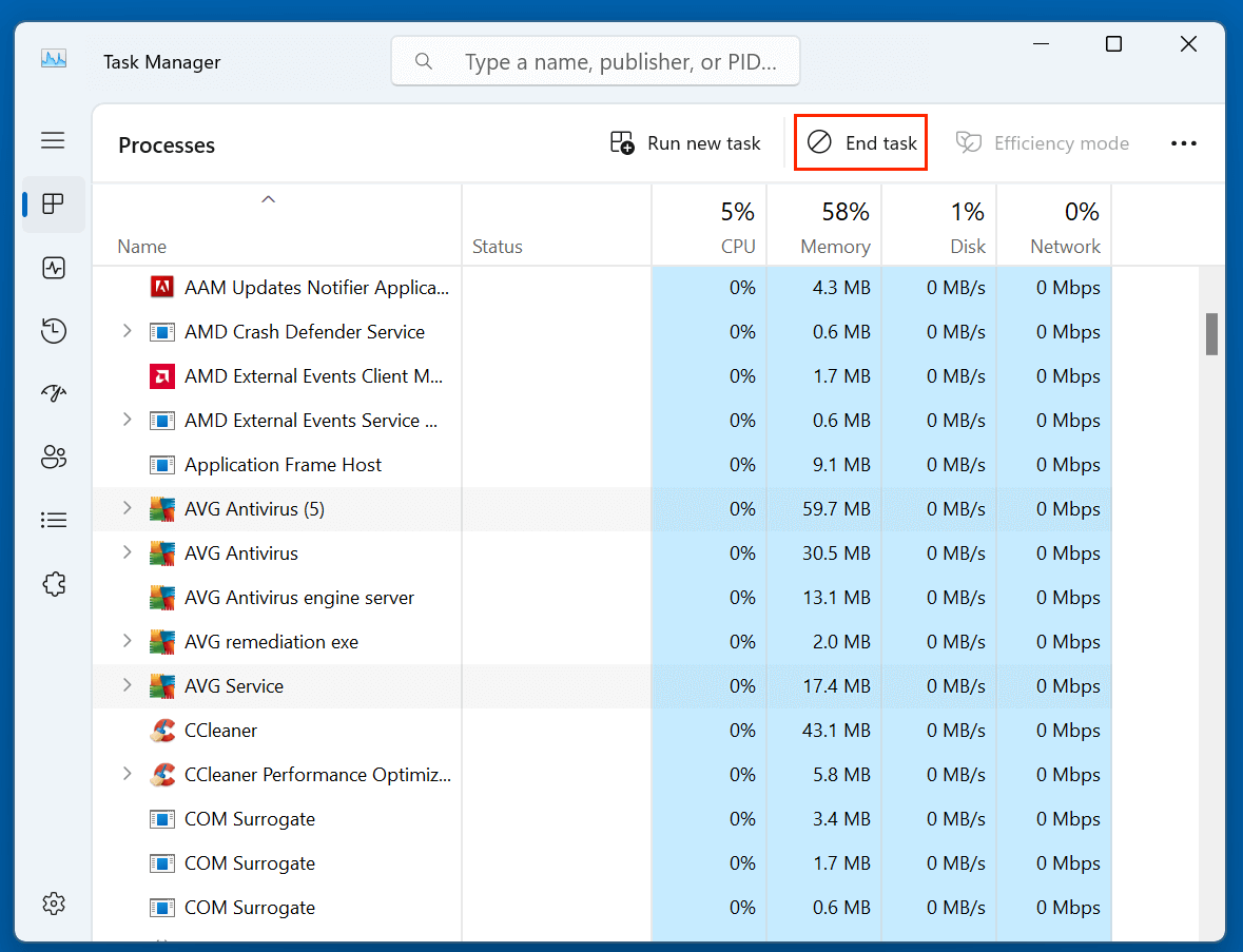 Close Background Applications