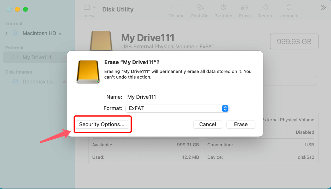 reformat external HDD/SSD