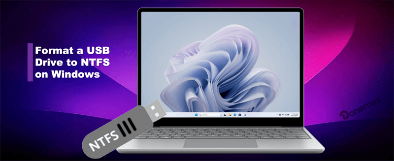 format USB drive to NTFS on Windows