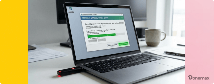 permanently erase data from USB flash drive