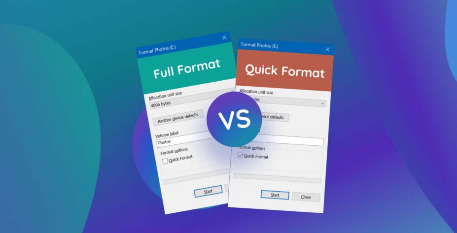 quick format vs full format