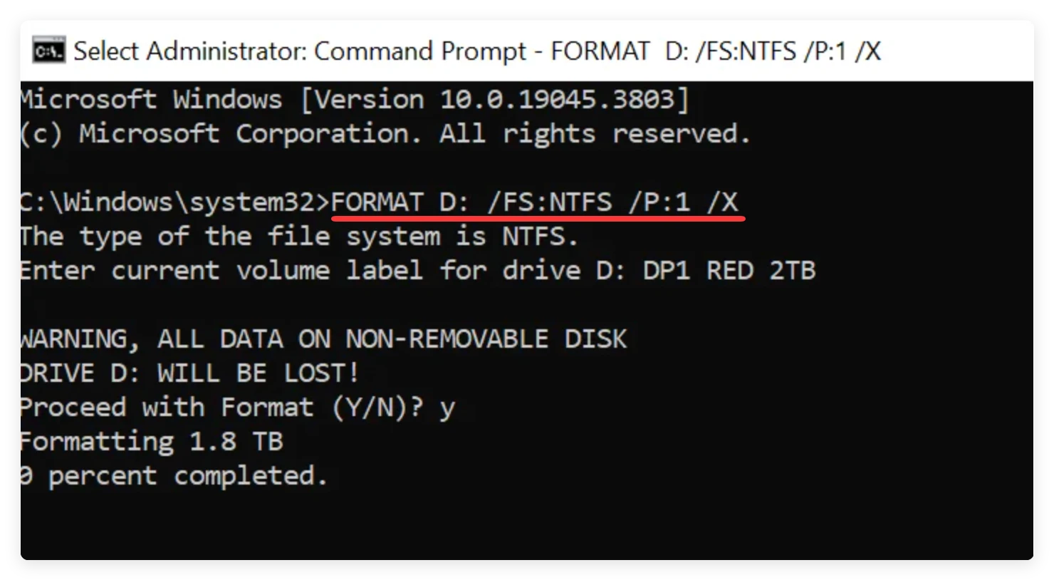 securely wipe hard drive on Windows 11 26H2