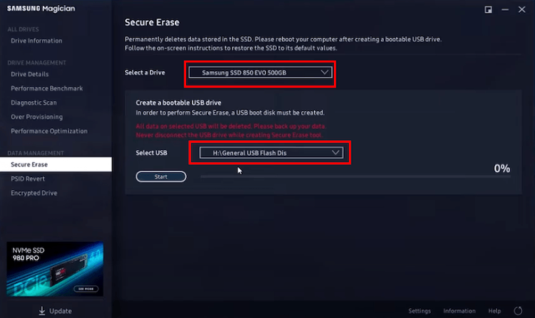 wipe hard drive from BIOS