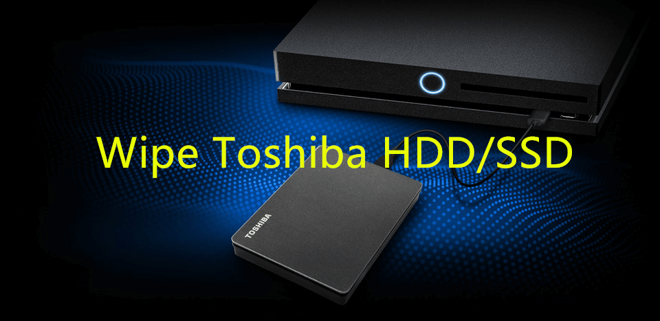 wipe Toshiba external drive