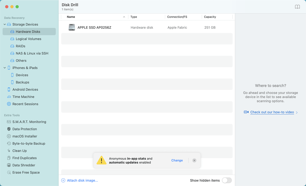 Launch the Program and Select Your Drive
