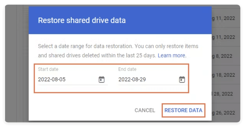 recover deleted files from Google Drive