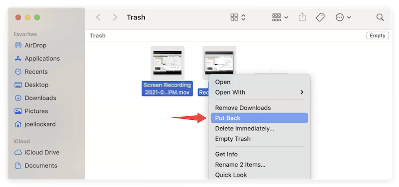 recover delted QuickTime files