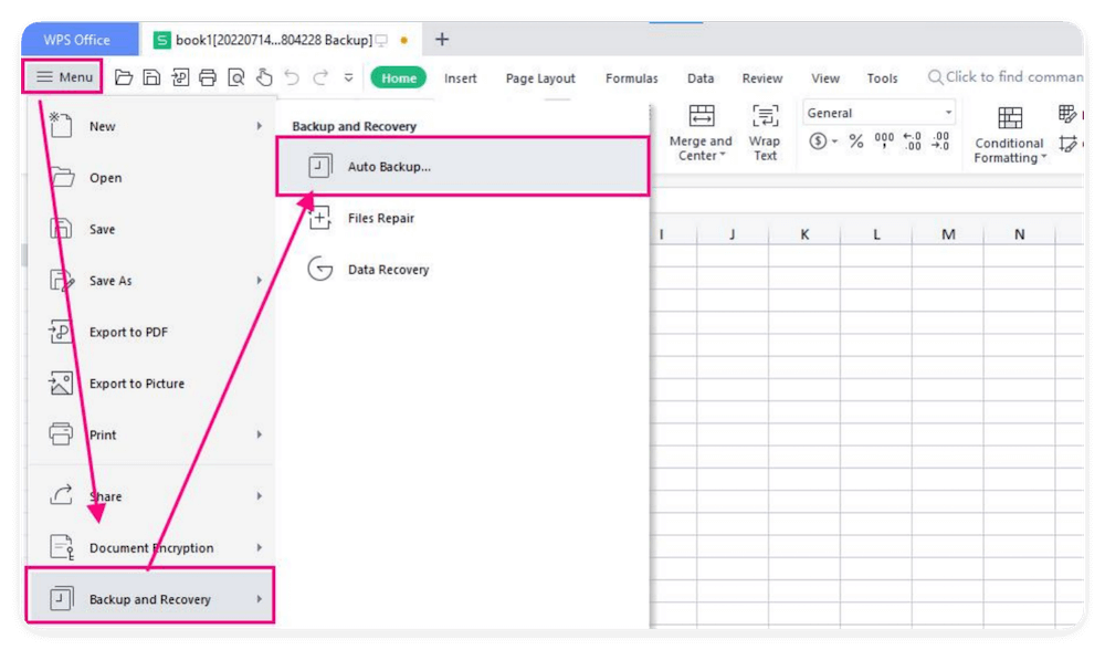 recover deleted or unsaved WPS Office files