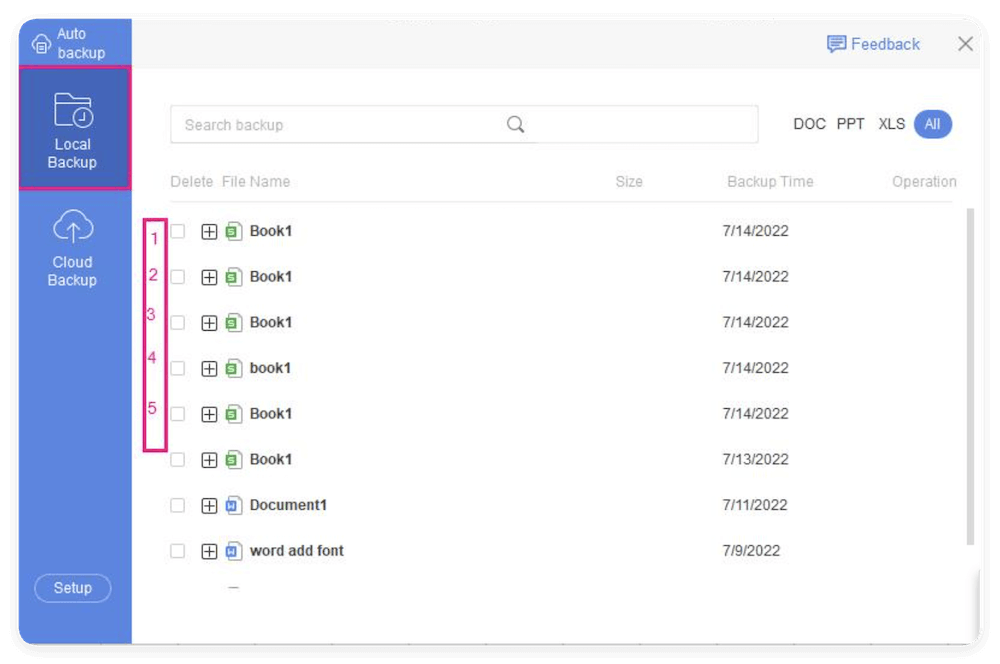 recover deleted or unsaved WPS Office files