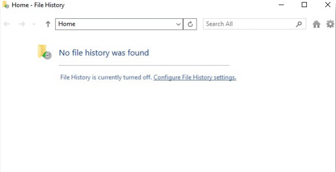 Configure File History settings