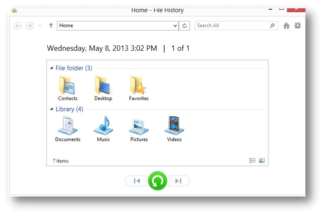 The files will go back