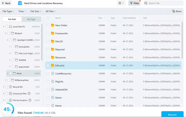 Scan LaCie's external HDD