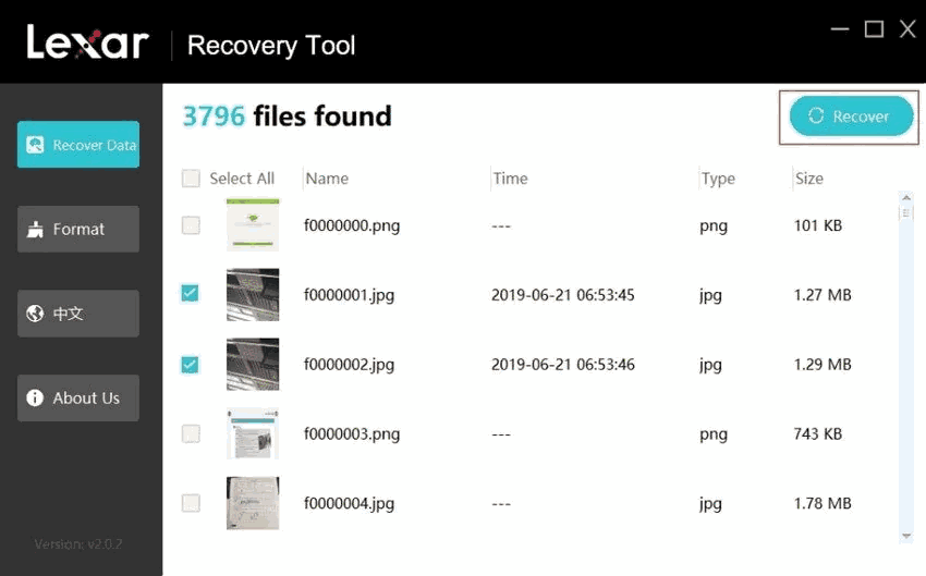 recover lost data from Lexar memory card
