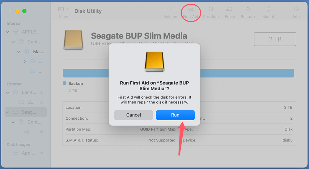 Verify If the Drive Is Recognized On Mac