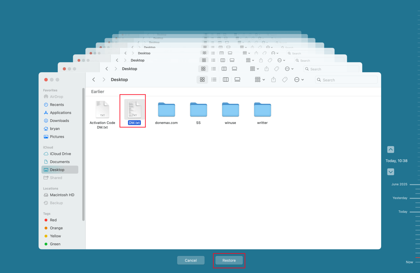 Restore Lost Text Files from Time Machine