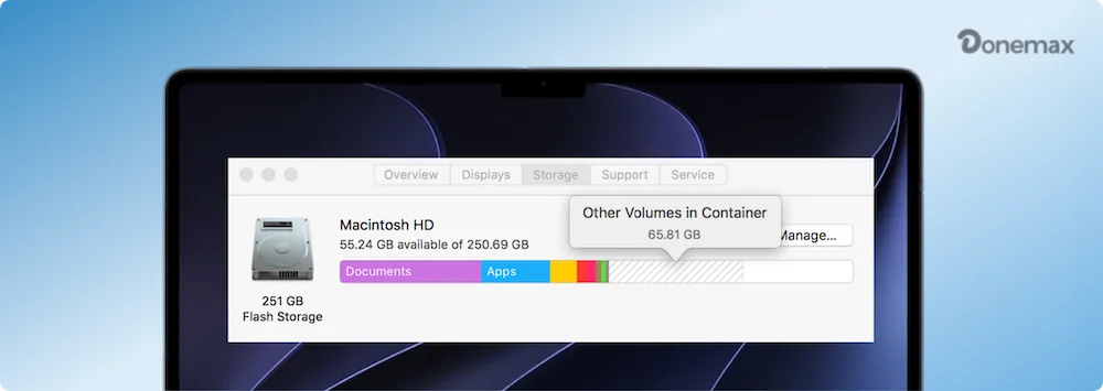 Delete Other Volumes in Container on Mac