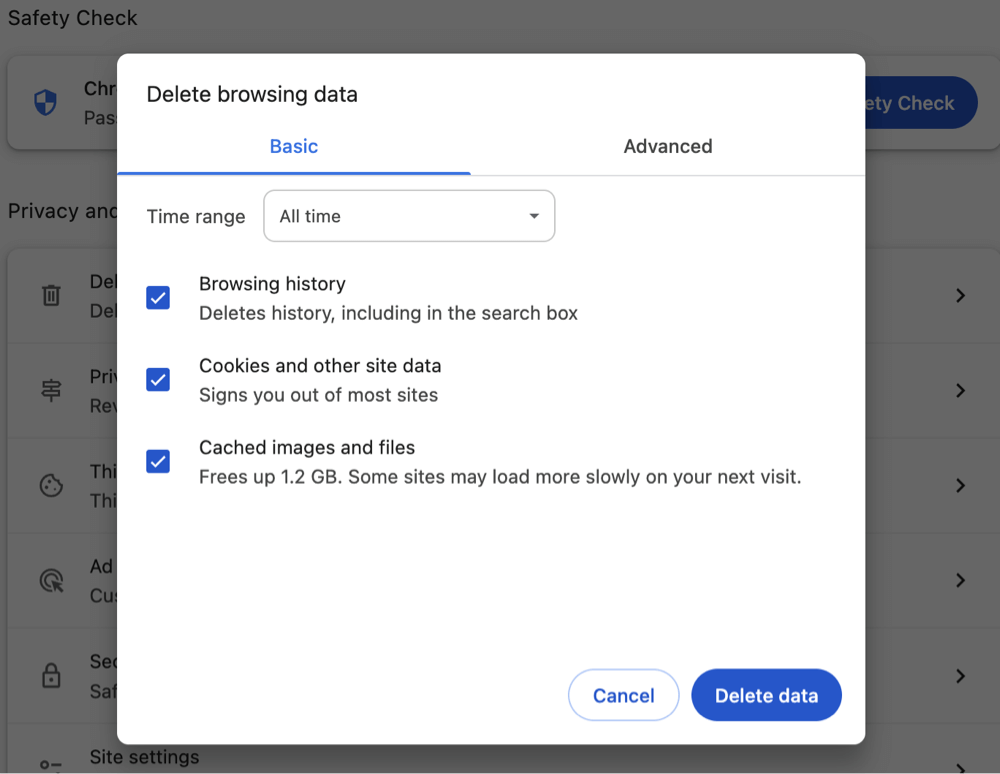 clean up temporary files