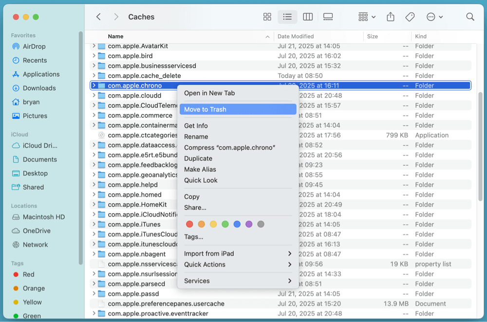 clean up temporary files