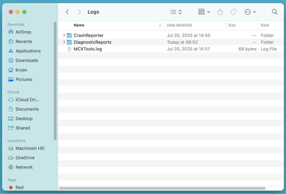 clean up temporary files