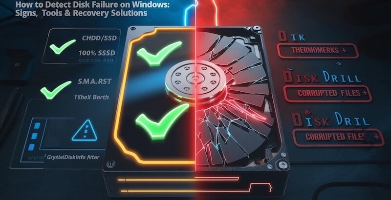 how to detect disk failure on Windows