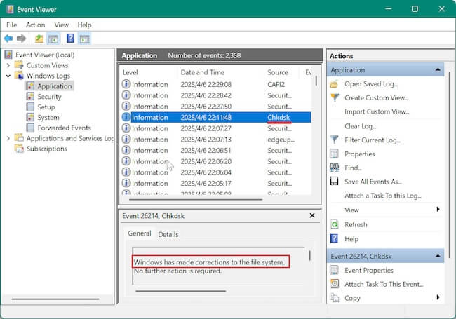 how to detect disk failure on Windows