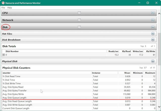 how to detect disk failure on Windows
