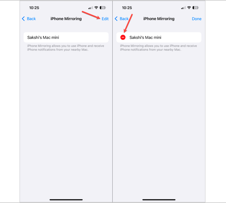 disable iPhone mirroring on Mac
