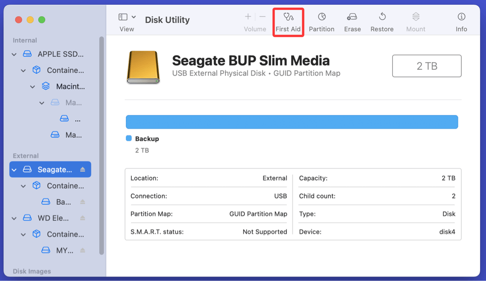 Disk failure on a Mac