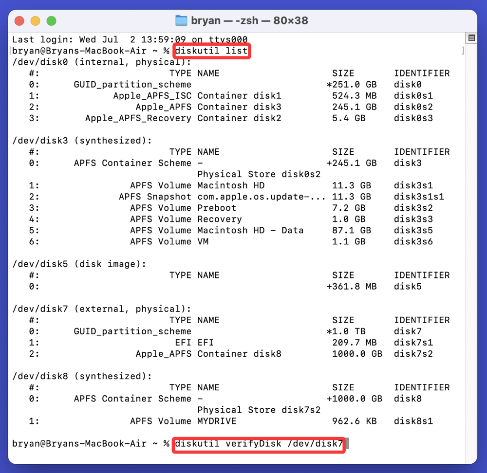 Disk failure on a Mac