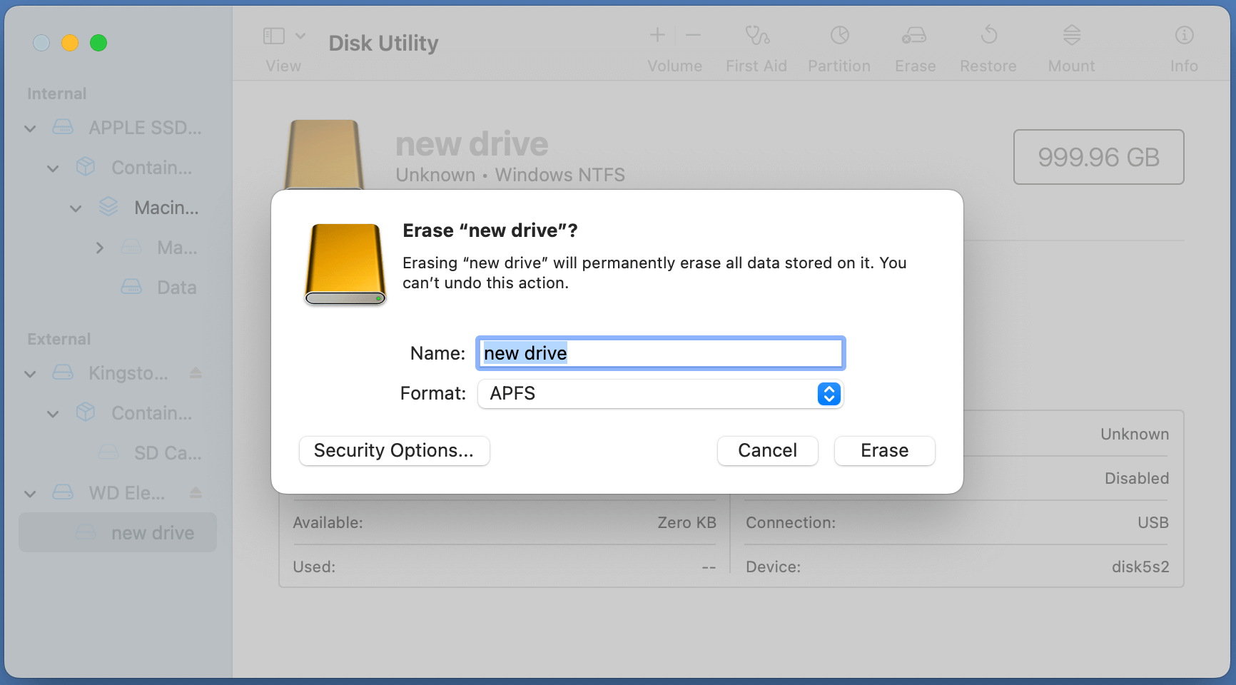 macOS's Disk Utility fails to mount an external hard drive