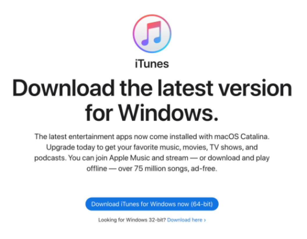 Download and install iTunes