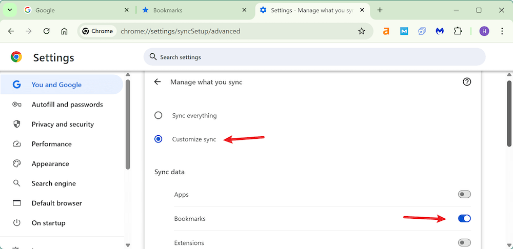 export and import Chrome bookmarks