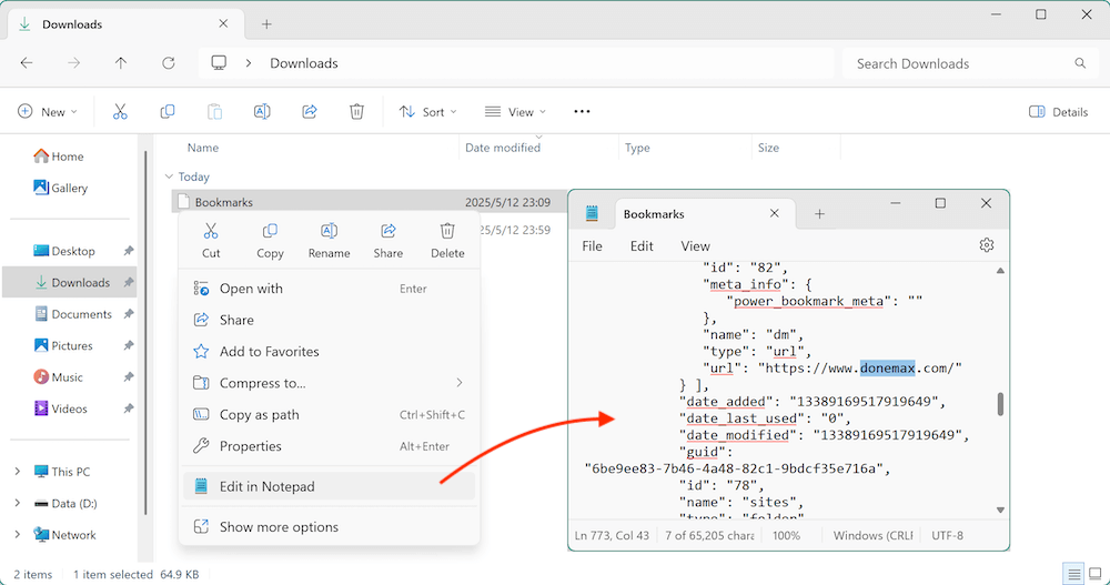 recover lost Chrome bookmarks