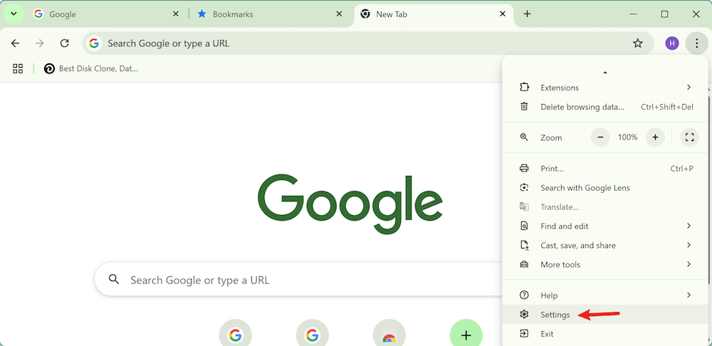 export and import Chrome bookmarks