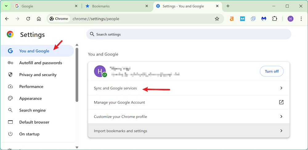 export and import Chrome bookmarks