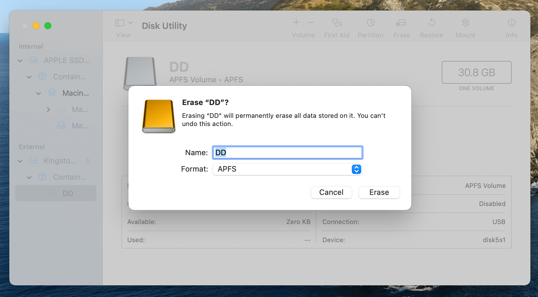external hard drives to mount on macOS Catalina