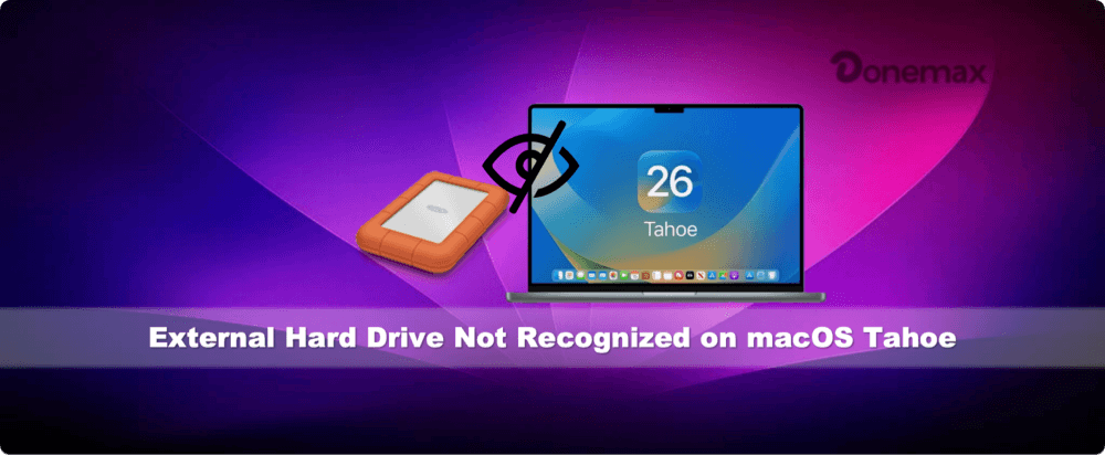 external hard drive not recognized on macOS Tahoe