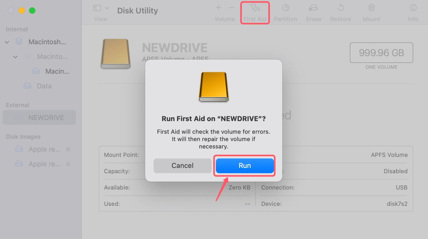 external hard drive isn't working on your M4 Mac