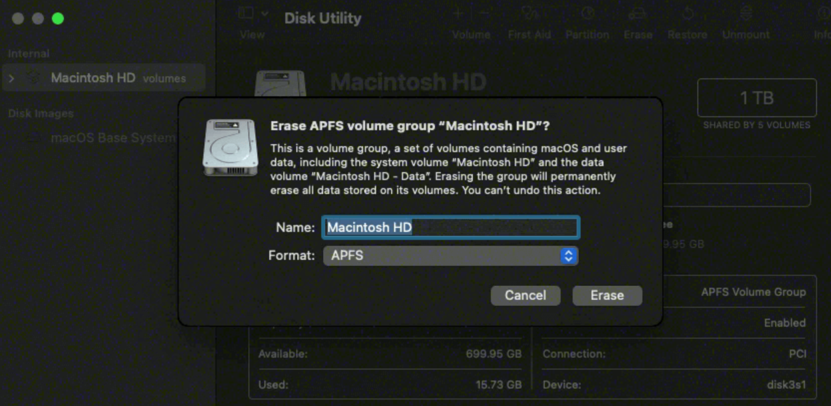 Factory Reset macOS Catalina