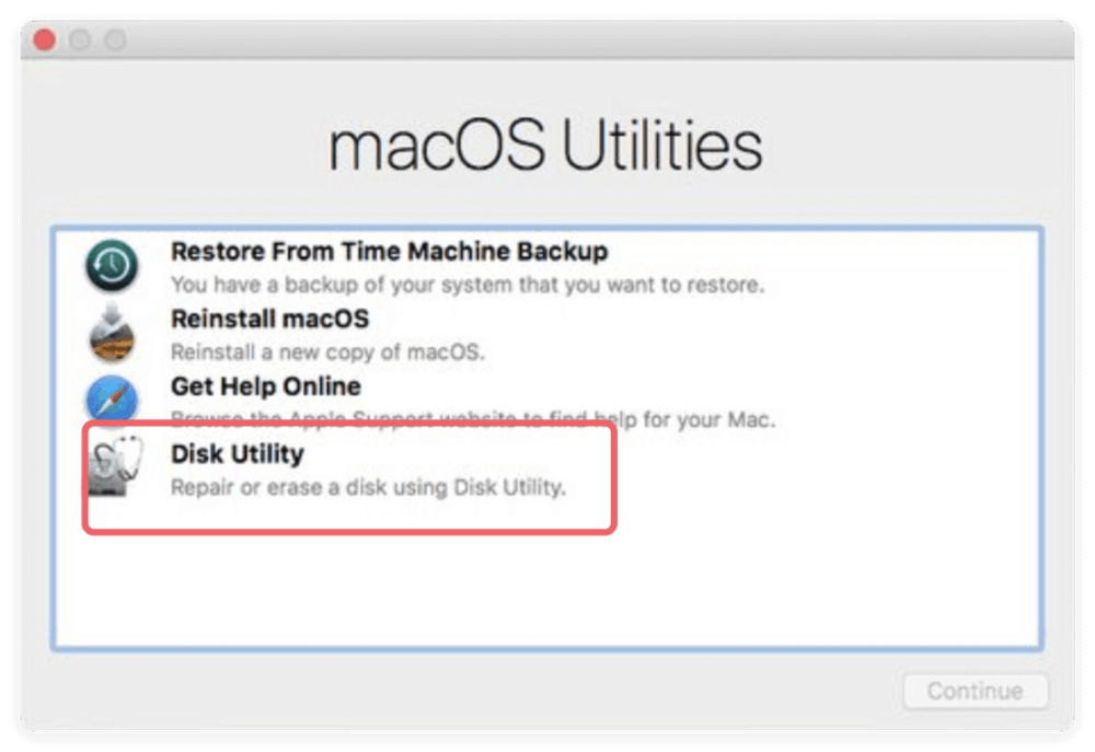 Steps to Erase the Startup Disk
