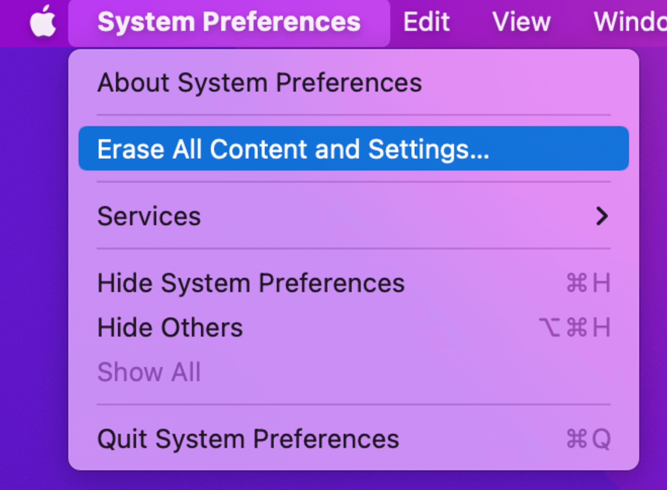 Factory Reset macOS 12 Monterey