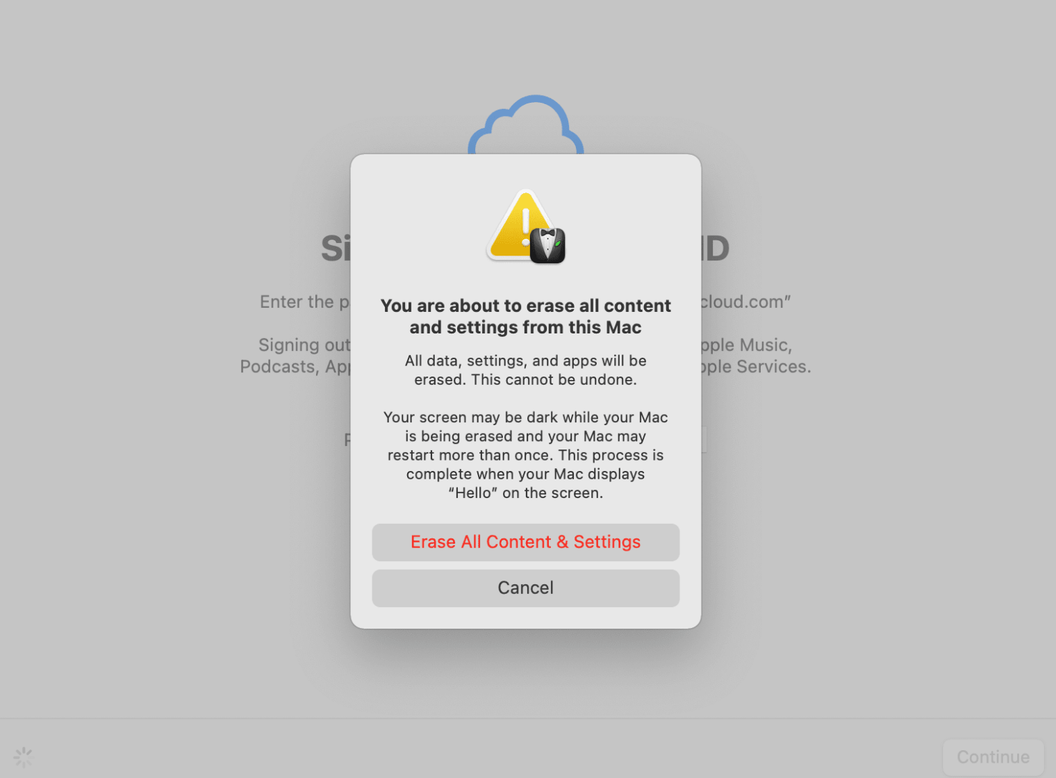 Factory Reset macOS 12 Monterey