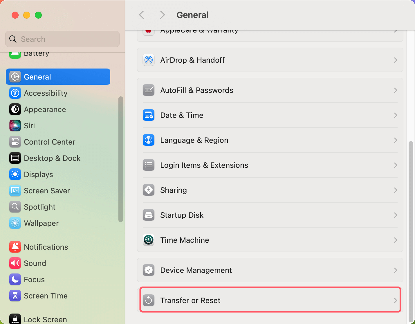 Factory Reset macOS Sonoma