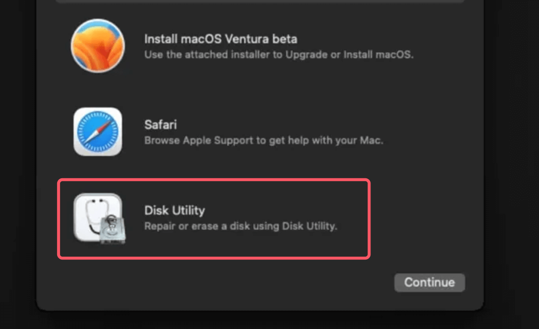 Factory Reset macOS 13 Ventura
