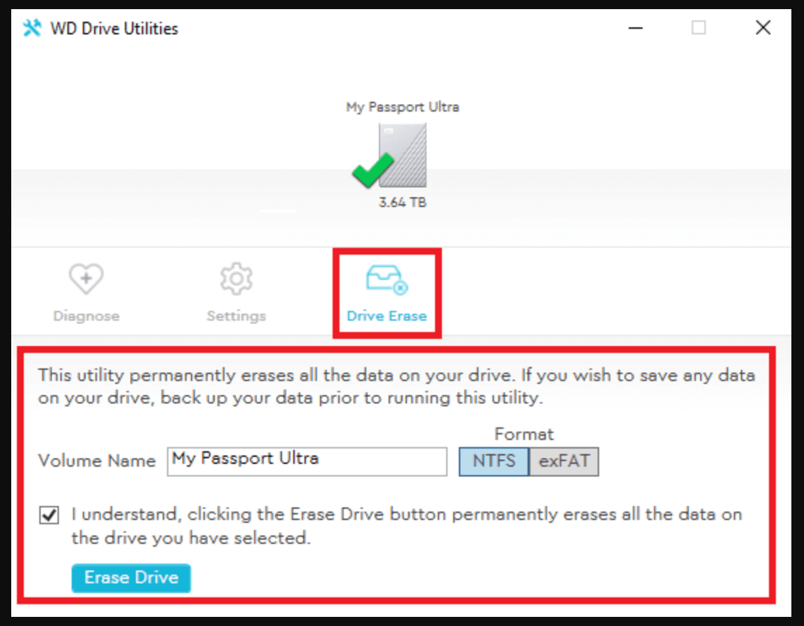 resetting WD and Seagate external hard drives