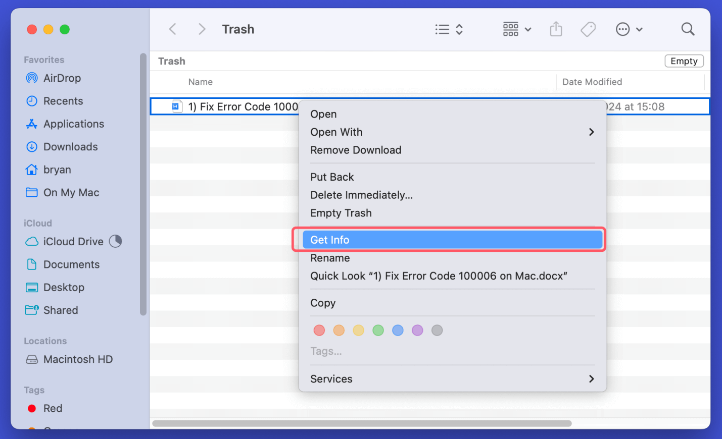 File is Locked Error