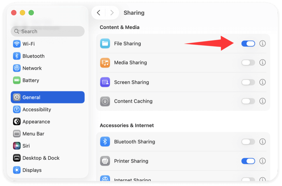 file sharing on Mac